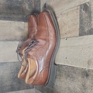 ECCO Brown Leather Loafer Shoes Comfort Foam Arch Support Mens Size 41 / 7.5